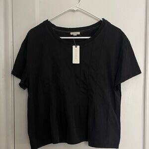 Pilcro for Anthropologie Black Short Sleeve Tee
